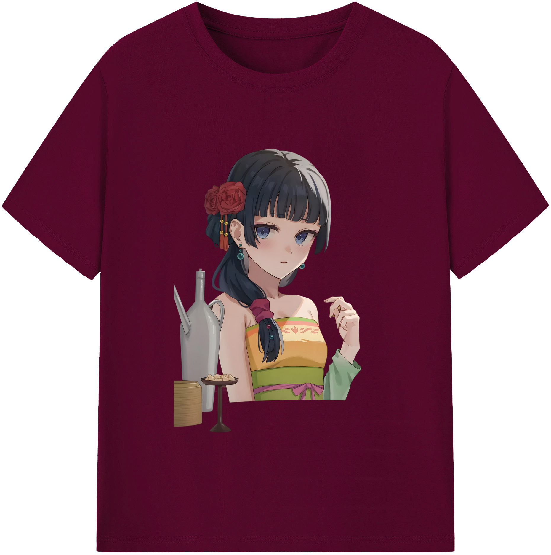 （画像用） 薬屋のひとりごと The Apothecary Diaries レディースカジュアルプリントTシャツ（綿100％）